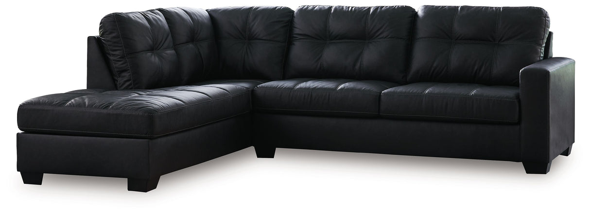Barlin Mills - Sectional Black 2 Pc. Left Arm Facing Corner Chaise Sectional by Benchcraft® | Bel Furniture