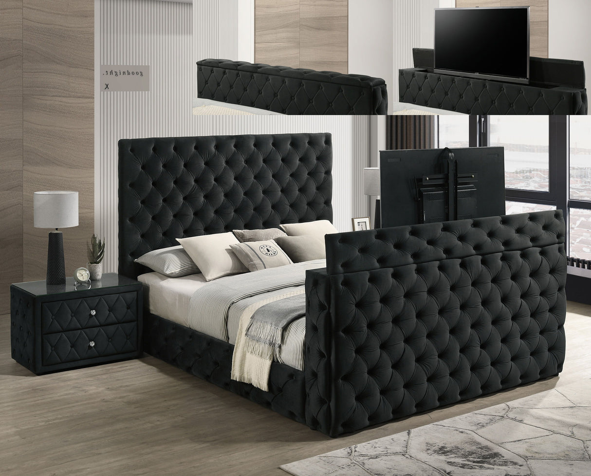 Josephine - Night Stand - Black by Crown Mark | Bel Furniture