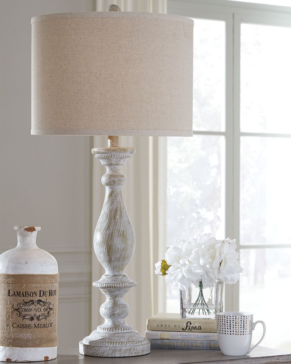 Bernadate - Poly Table Lamp (Set of 2) - Whitewash