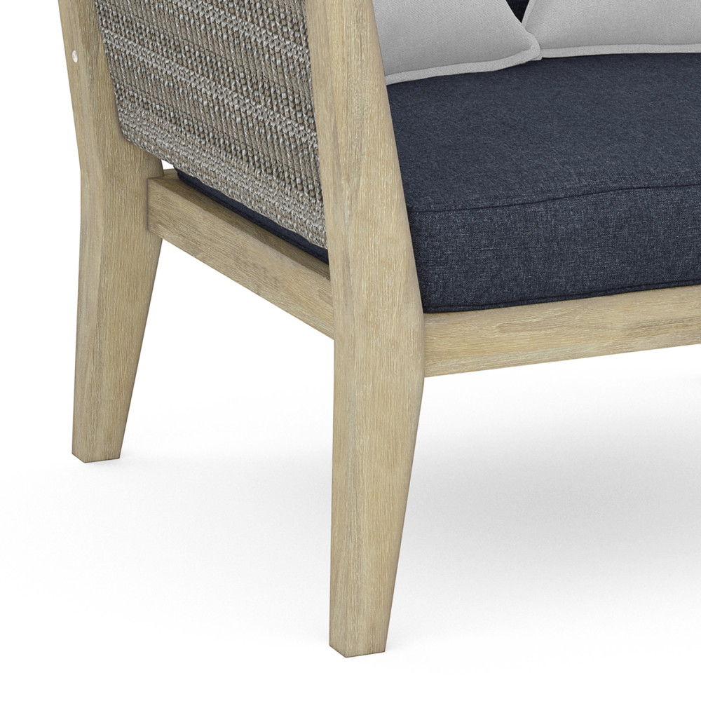 Cayman - Outdoor Conversation Chair - Slate Gray by Simpli-Home | Bel Furniture