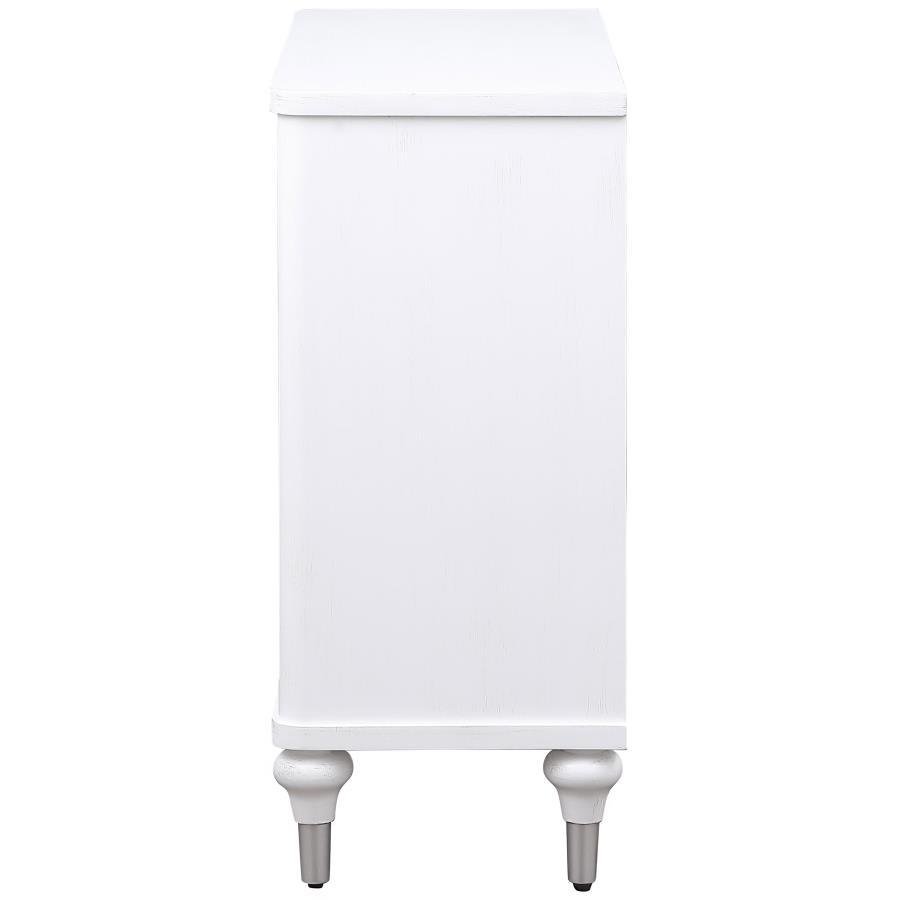 Cardella - 2 Door Mandala Accent Cabinet - Distressed White by Coaster Fine Furniture | Bel Furniture