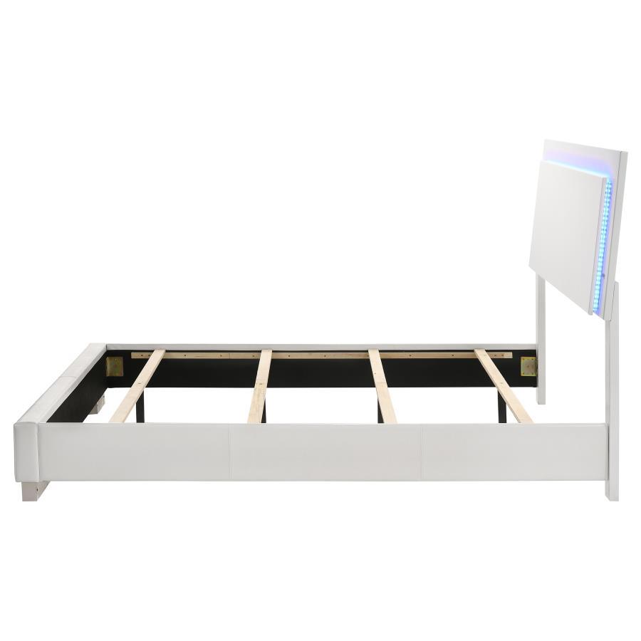 Felicity - Wood LED Panel Bed by CoasterEssence | Bel Furniture