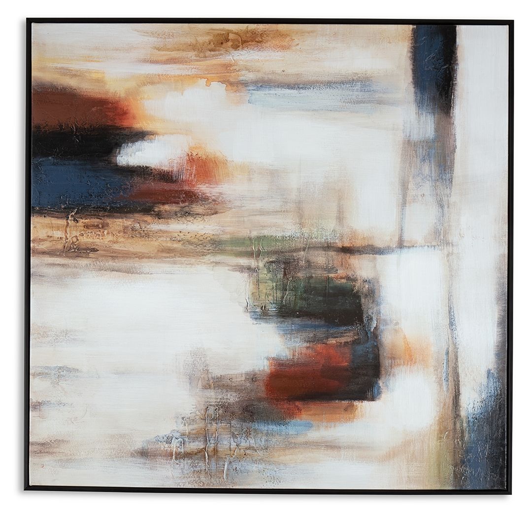 Pigeonford - White / Teal / Gold - Wall Art by Signature Design by Ashley® | Bel Furniture