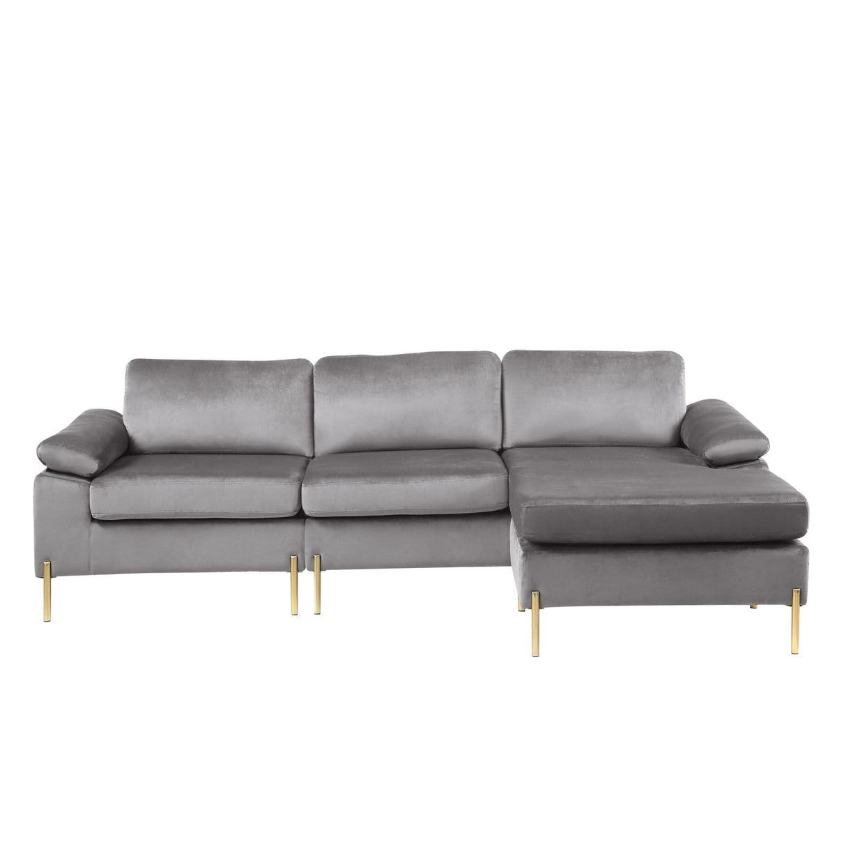 Shannon - Velvet Sectional Sofa With Chaise by Cynthia's Furniture | Bel Furniture