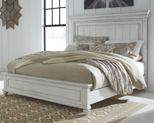 Kanwyn - Panel Bed White King None by Benchcraft® | Bel Furniture