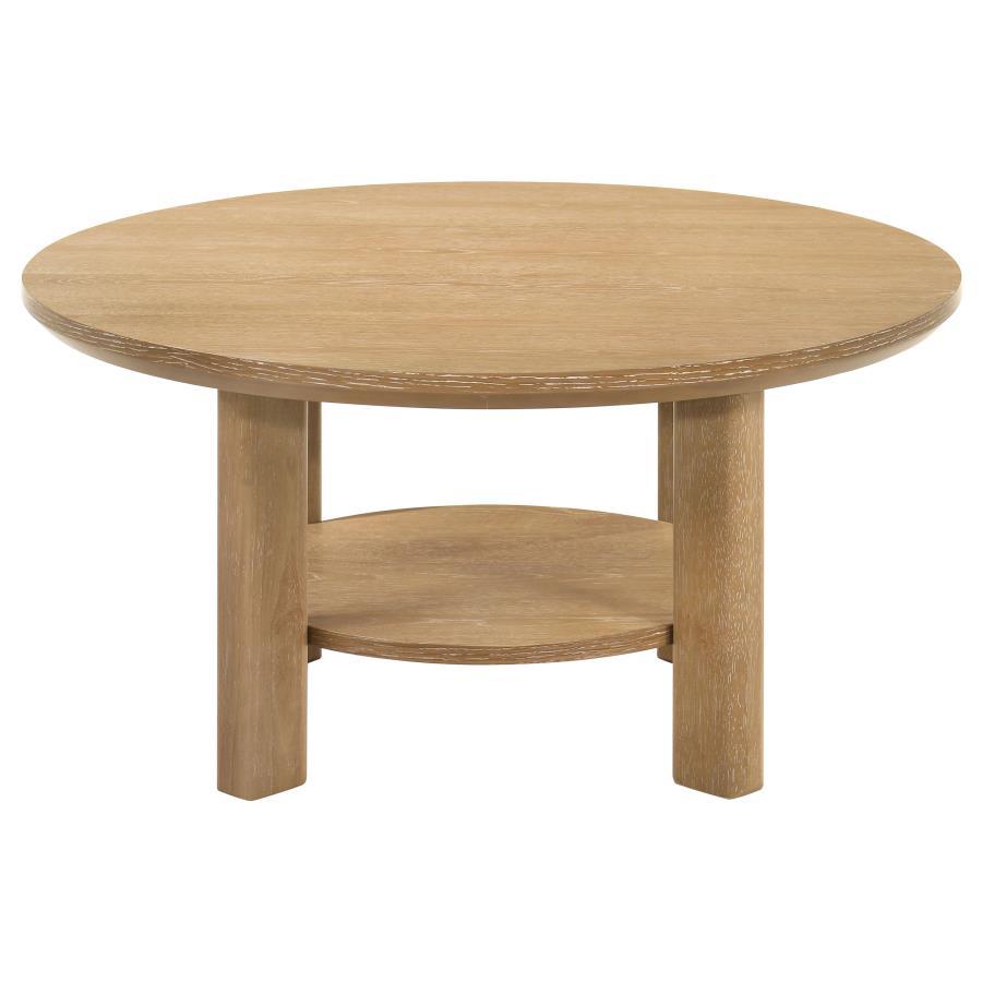 Ottowa - Round Wood Coffee Table Set