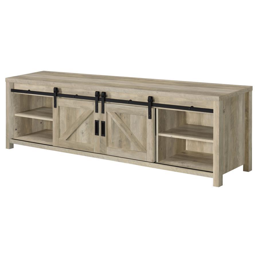 Madra - 2-Door Engineered Wood TV Stand by CoasterEssence | Bel Furniture