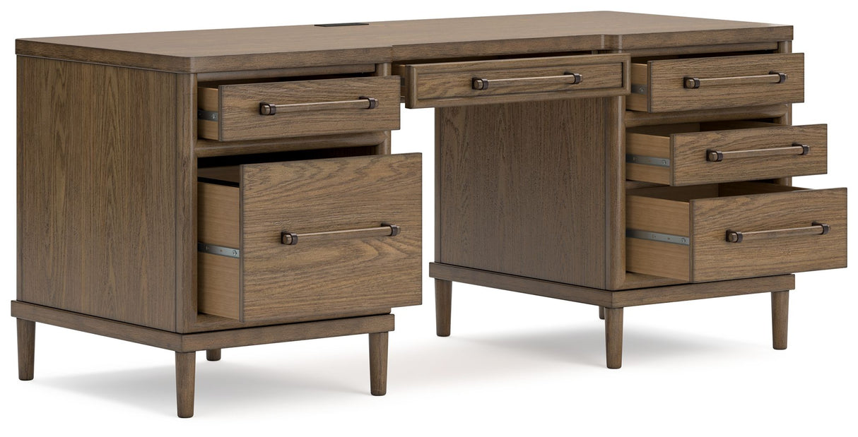 Roanhowe - Brown - Home Office Desk by Signature Design by Ashley® | Bel Furniture