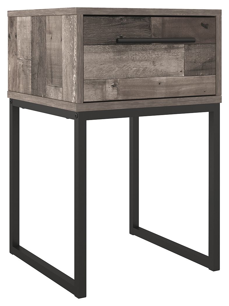 Neilsville - Black / Gray - One Drawer Night Stand by Signature Design by Ashley® | Bel Furniture