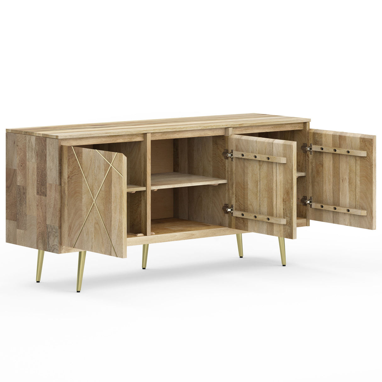 Jager - Sideboard Buffet - Natural by Simpli-Home | Bel Furniture