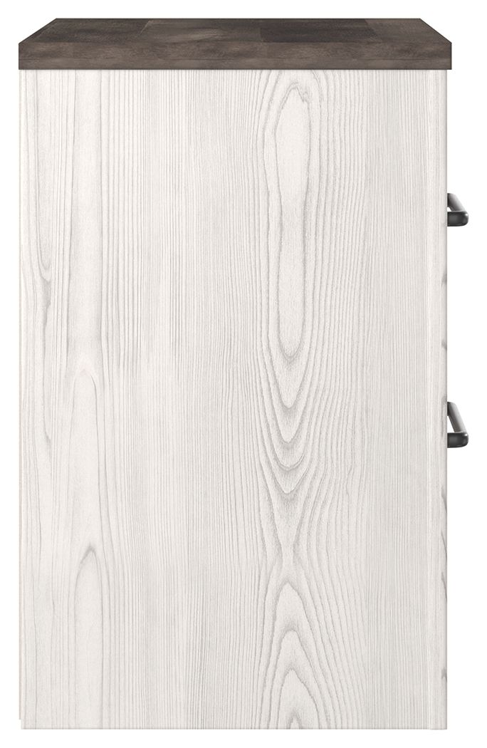 Gerridan - White / Gray - Two Drawer Night Stand by Signature Design by Ashley® | Bel Furniture