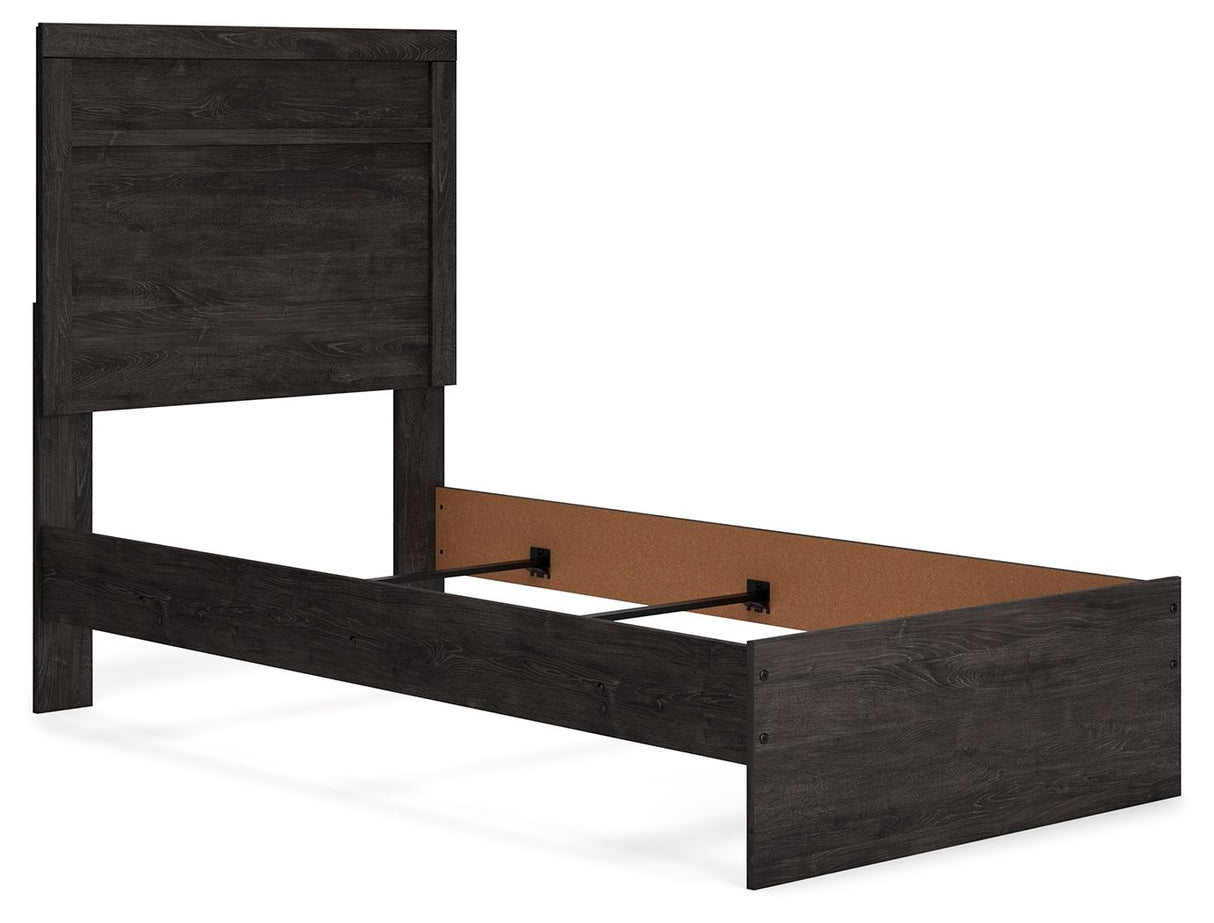 Belachime - Twin Panel Bed - Black