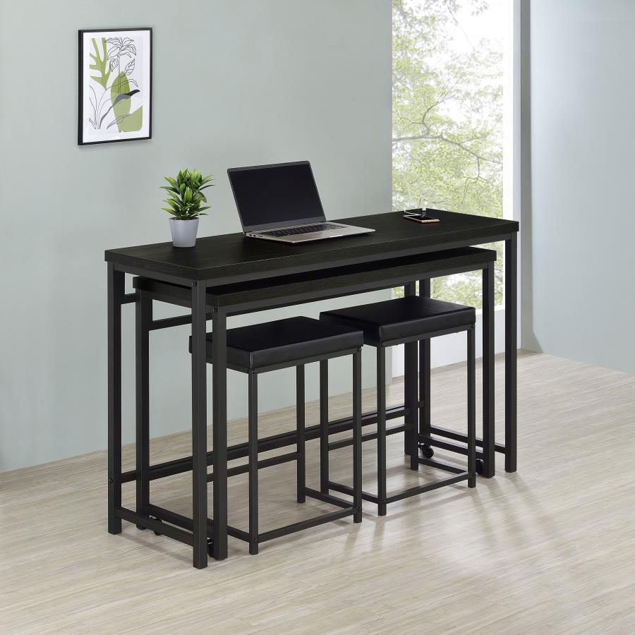 Hawes - 4 Piece Multipurpose Counter Height Table Set - Black by Coaster Fine Furniture | Bel Furniture