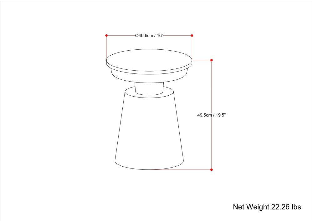 Jaxine - Side Table - Black / Gold by Simpli-Home | Bel Furniture