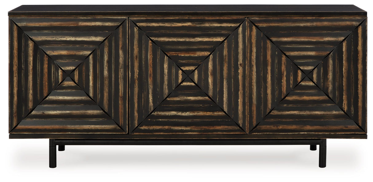Fair Ridge - Distressed Black - Accent Cabinet by Signature Design by Ashley® | Bel Furniture