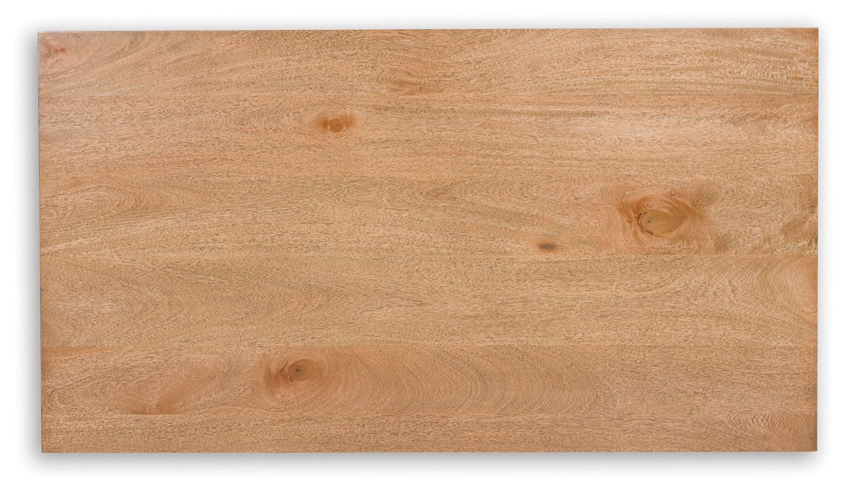 Kristiland - Light Brown - Rectangular Cocktail Table by Signature Design by Ashley® | Bel Furniture