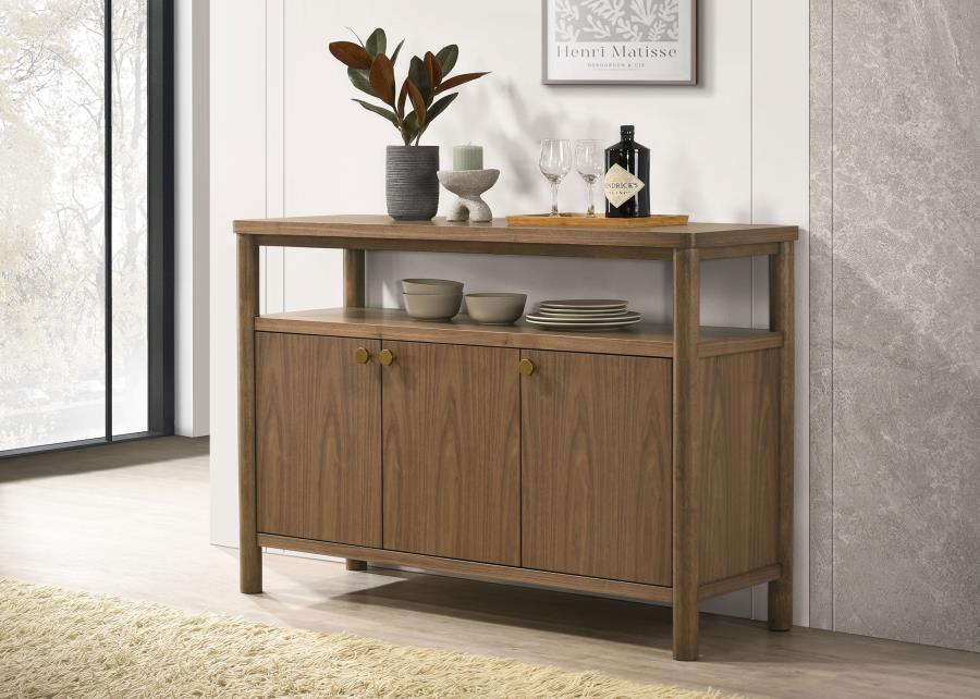 Crestmore - Dining Cabinet Sideboard Buffet - Walnut by Coaster Fine Furniture | Bel Furniture