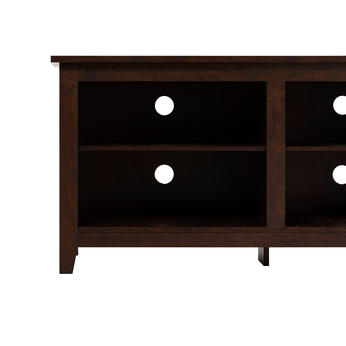 Modern Transitional 3 Shelf Open Storage 70" TV Stand For 80" TVs - Brown by Walker Edison | Bel Furniture