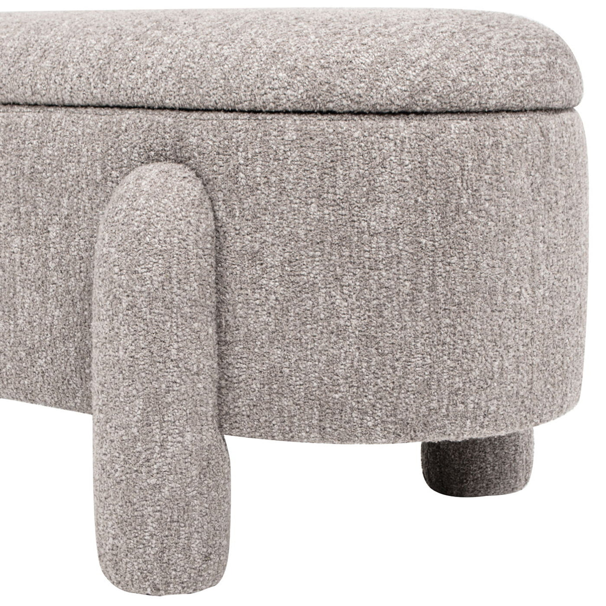 Hugo - Oval Fully Upholstered Storage Bench by Jennifer Taylor Home | Bel Furniture