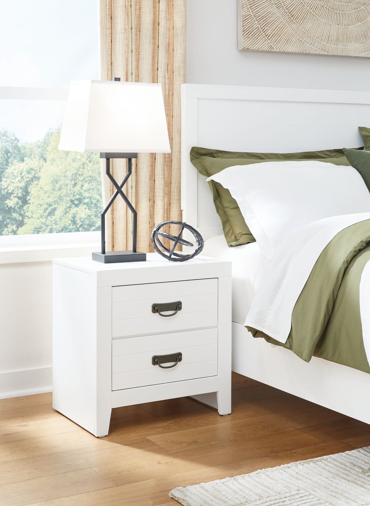 Binterglen - White - Two Drawer Night Stand by Signature Design by Ashley® | Bel Furniture