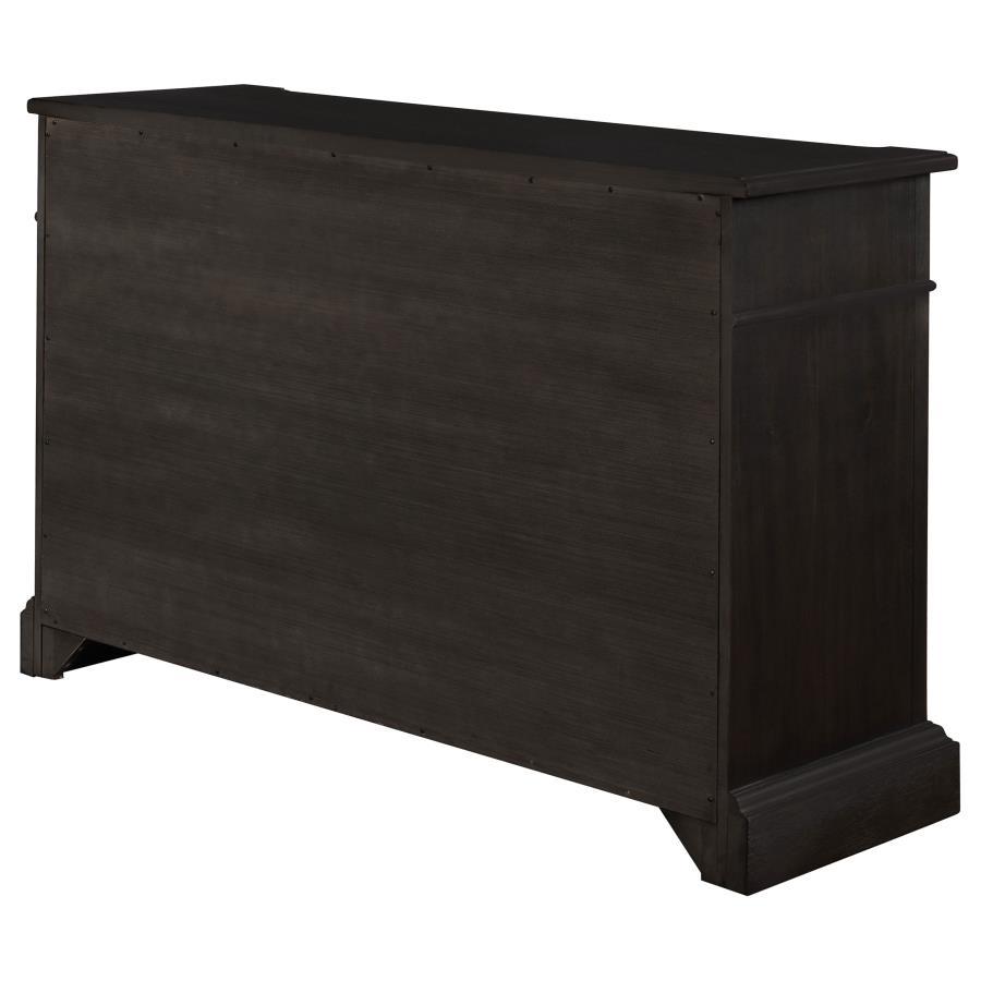 Phelps - 2 Door Sideboard Buffet Cabinet - Distressed Noir by CoasterEssence | Bel Furniture