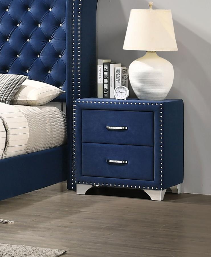 Melody - Upholstered 2-Drawer Nightstand by CoasterEveryday | Bel Furniture