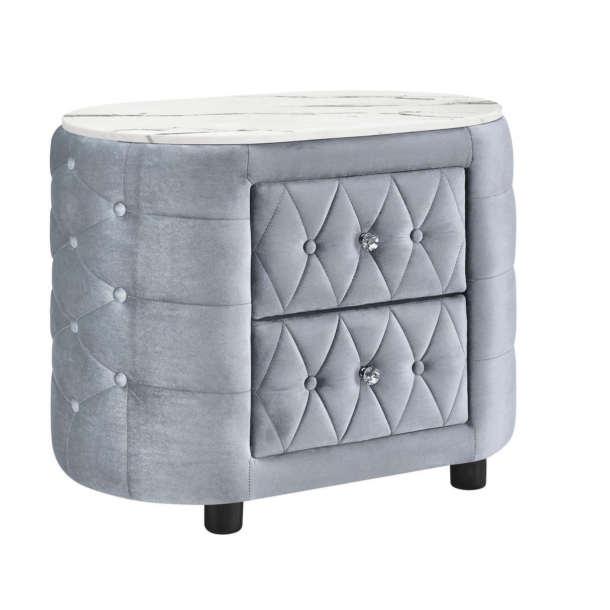 Natalia - Nightstand Gray by Crown Mark | Bel Furniture