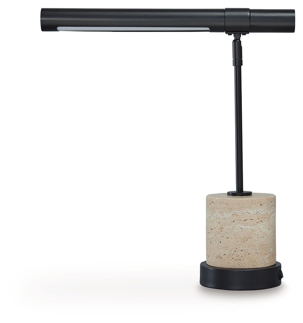 Vinmour - Brown / Beige - Metal Desk Lamp by Signature Design by Ashley® | Bel Furniture