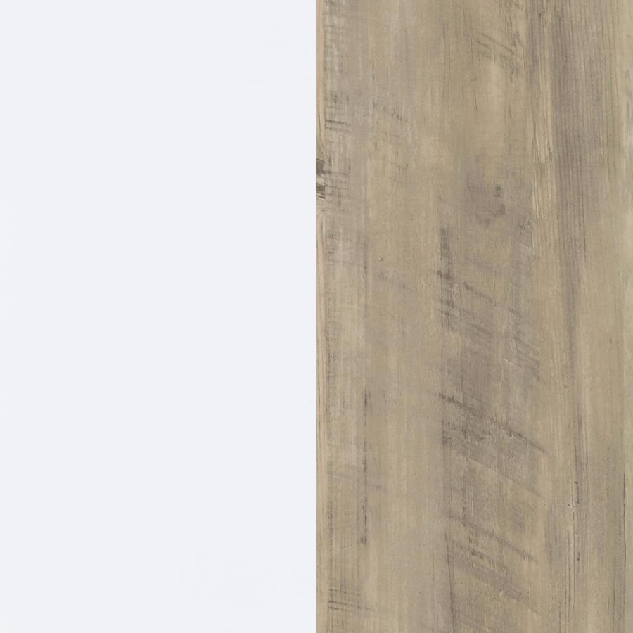 Dalton - 2 Door Storage Credenza - White And Distressed Pine by CoasterEveryday | Bel Furniture