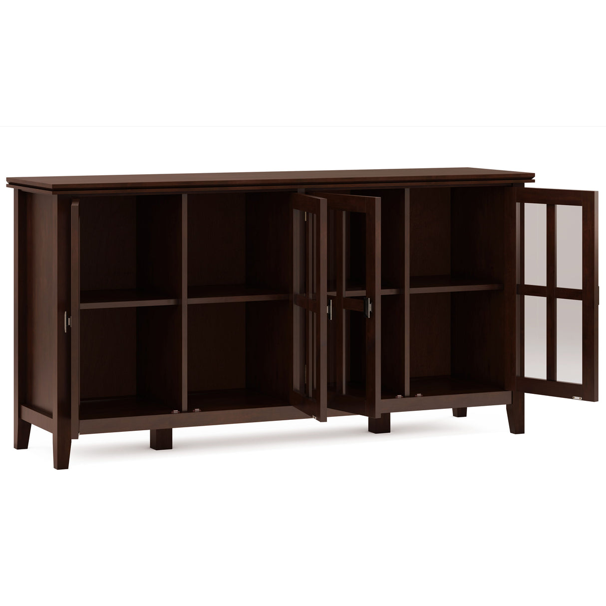 Artisan - Handcrafted Wide 4 Door Storage Cabinet by Simpli-Home | Bel Furniture