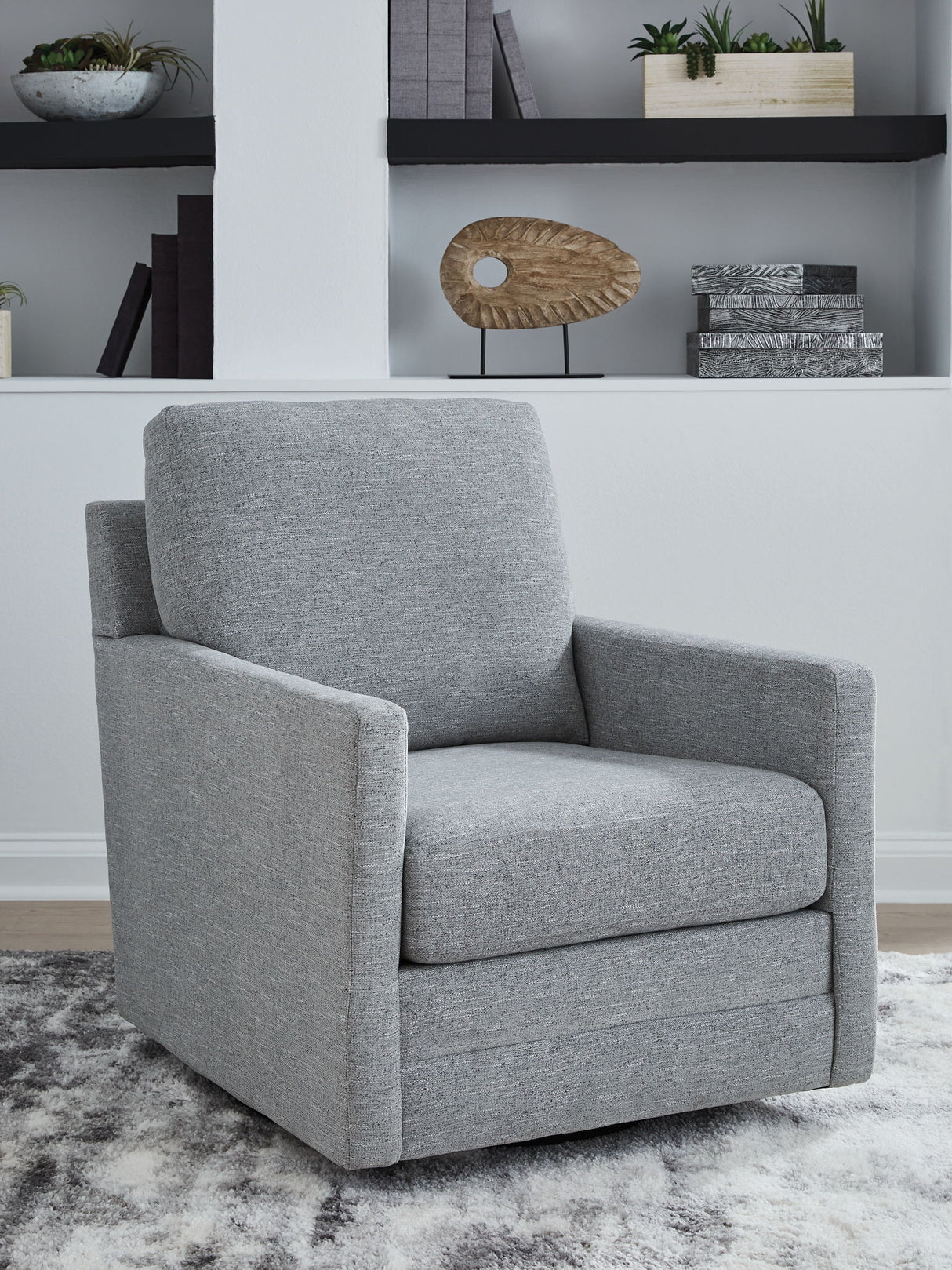 Freybourne Next-Gen Nuvella - Swivel Accent Chair - Pewter