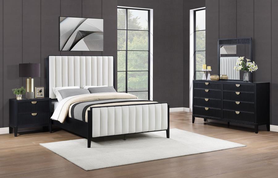 Brookmead - Upholstered Bedroom Set Black by Coaster Fine Furniture | Bel Furniture