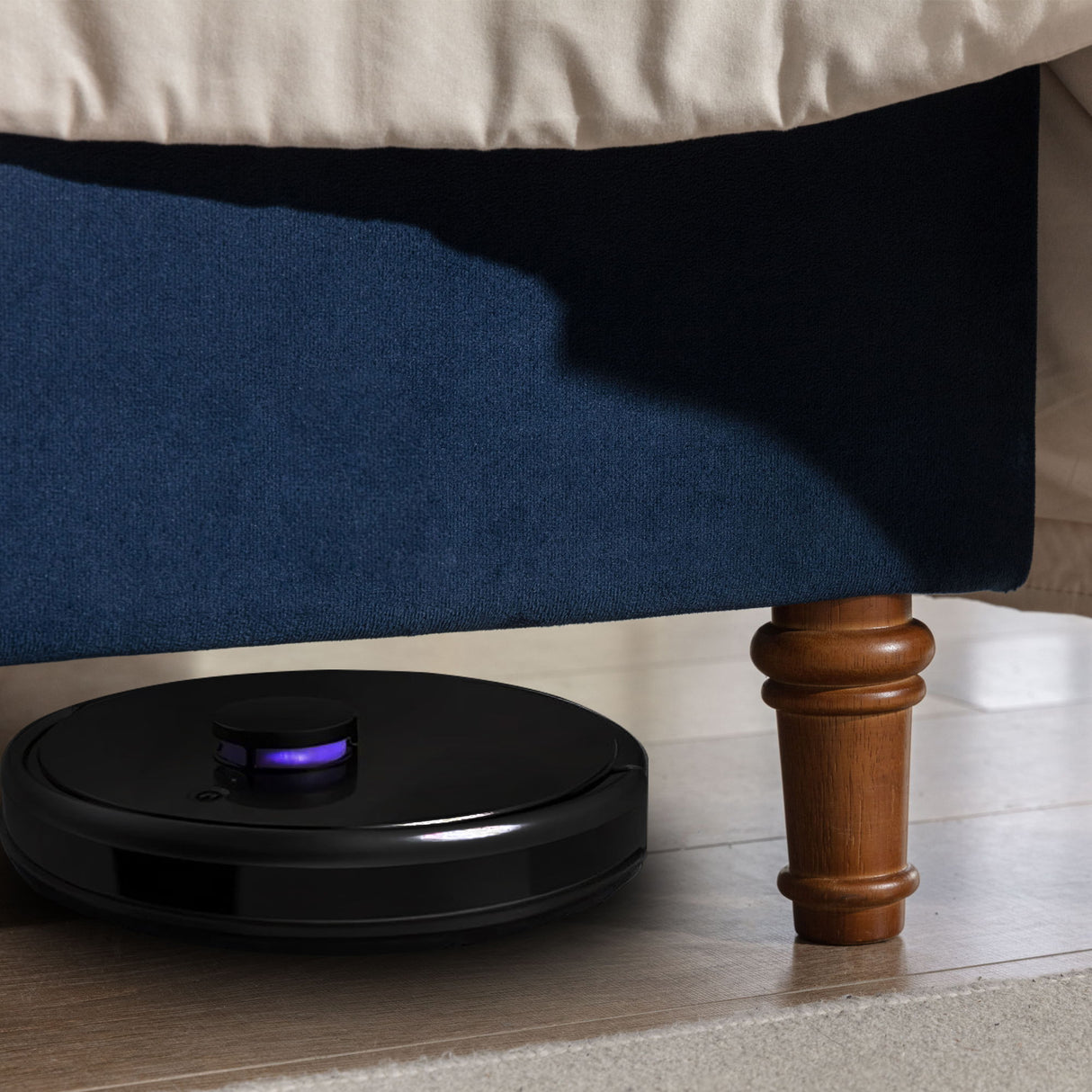 Peyton - Upholstered Bed With 54" High Headboard, Traditional Hand Buttoned Tufting