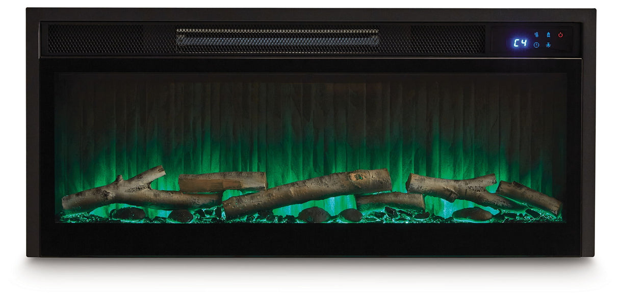 Entertainment Accessories - Black - Fireplace Insert With Faux Birch Log Set by Signature Design by Ashley® | Bel Furniture