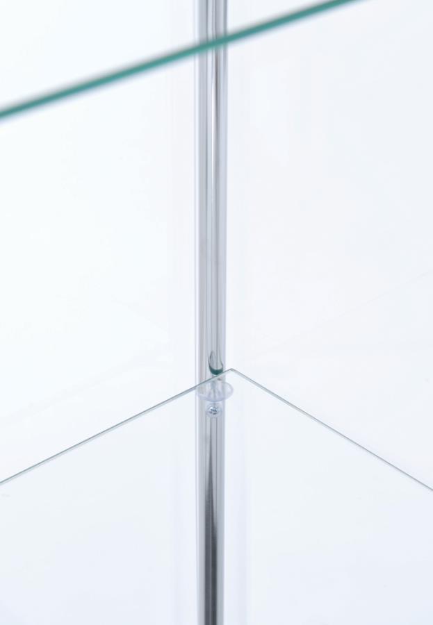 Bellatrix - 4-Shelf Clear Glass Curio Cabinet by CoasterEveryday | Bel Furniture