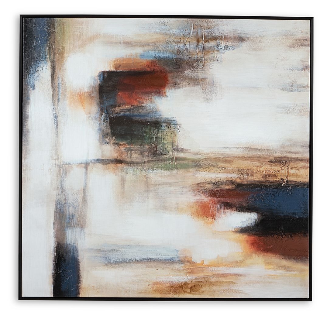 Pigeonford - White / Teal / Gold - Wall Art by Signature Design by Ashley® | Bel Furniture