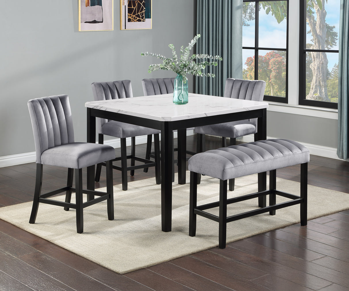 Pascal - Counter Height Chair (Set of 2) - Dark Gray