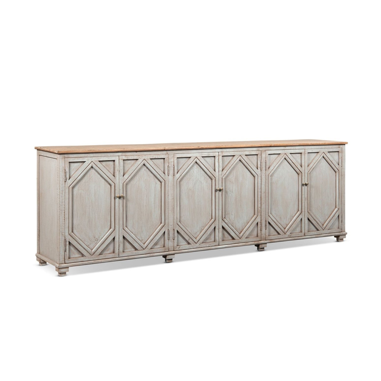 Colette - 6 Door Cabinet Sideboard - Brown
