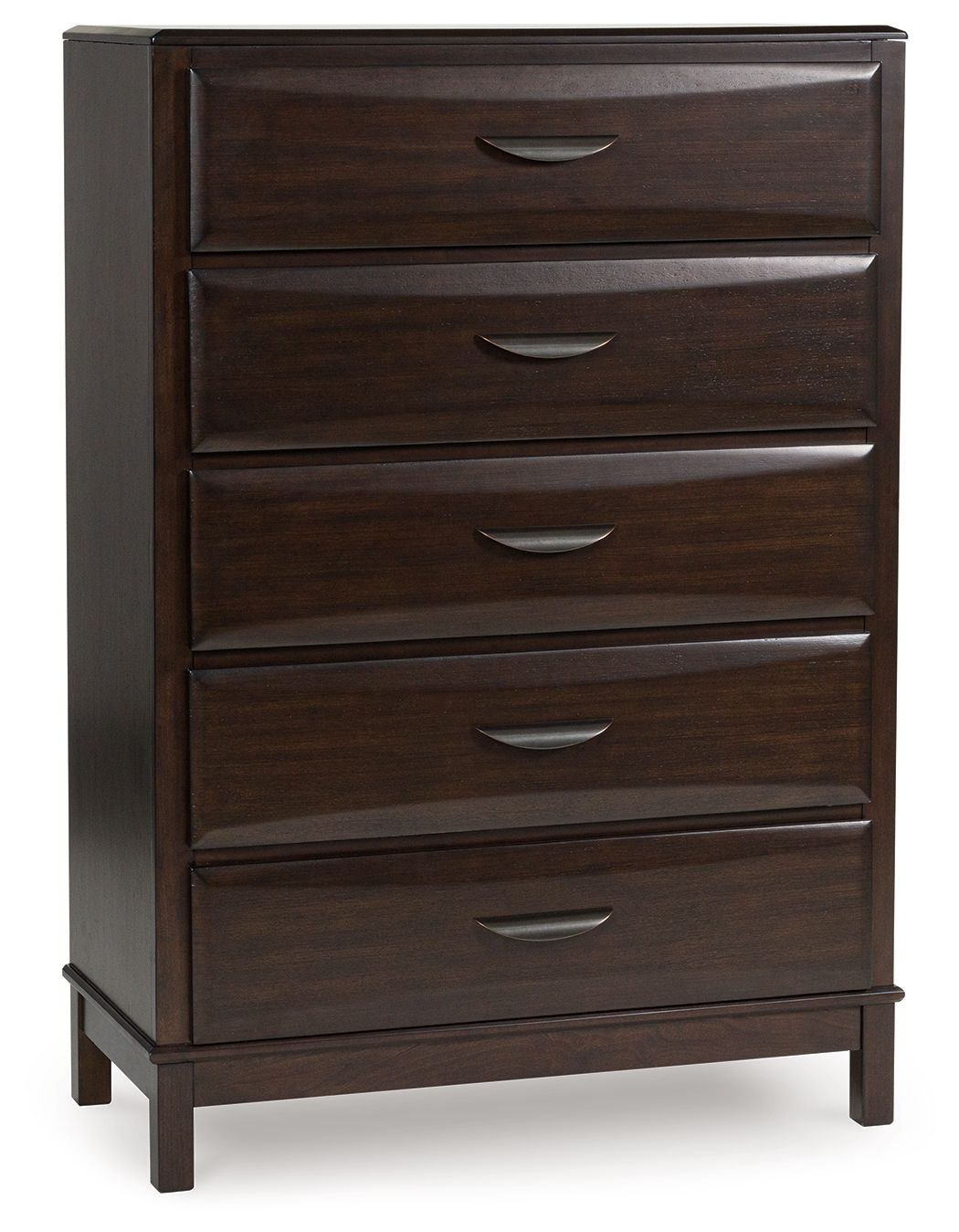Vanmore - Dark Brown - Five Drawer Chest by Benchcraft® | Bel Furniture
