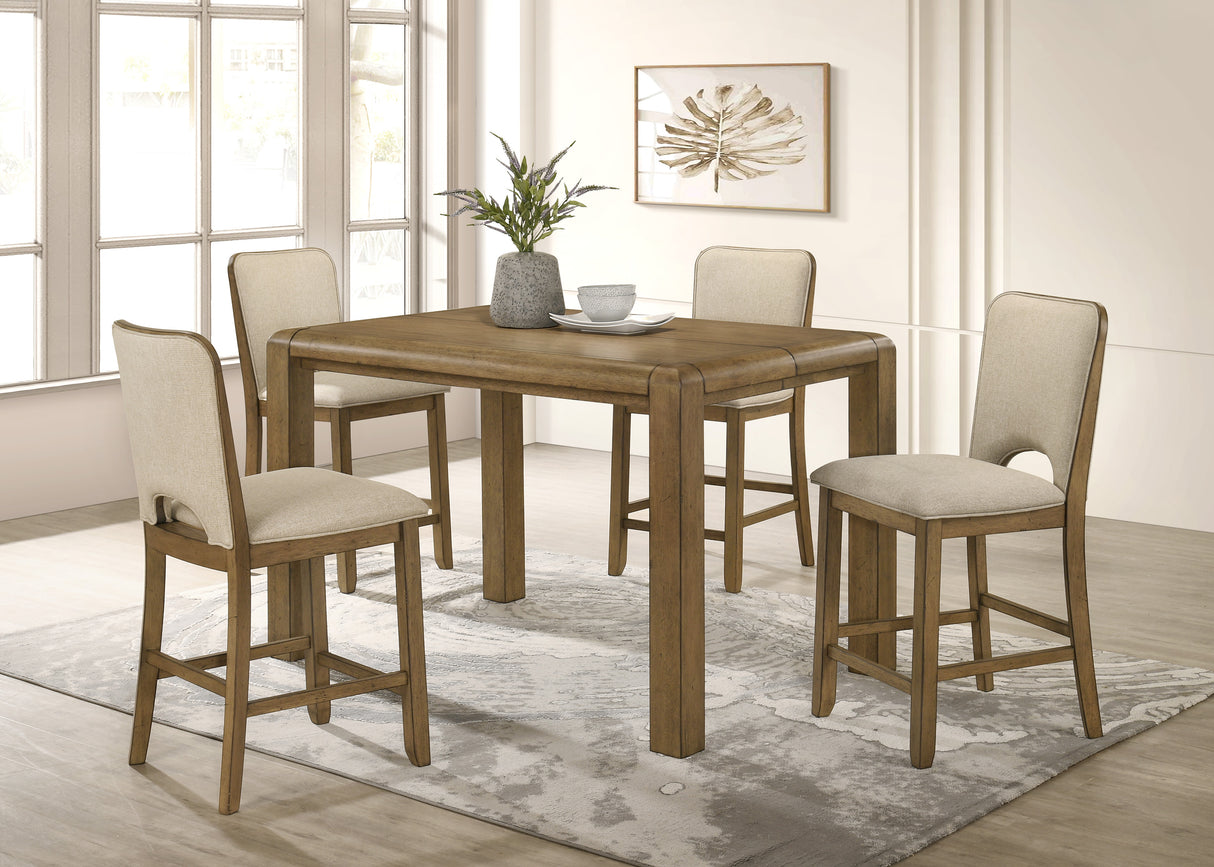 Cockrell - Counter Height Chair (Set of 2) - Light Brown / Beige