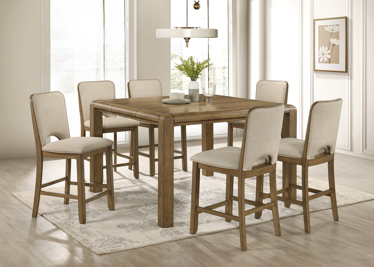 Cockrell - Counter Height Chair (Set of 2) - Light Brown / Beige