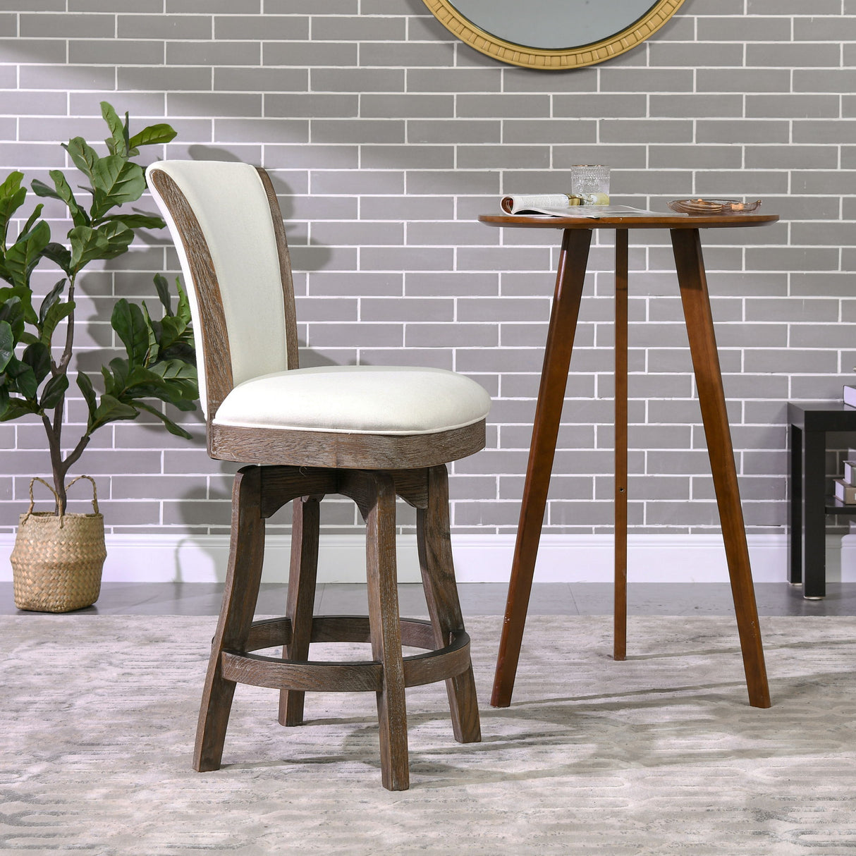 Henry - Armless Swivel Counter Height Bar Stool by Jennifer Taylor Home | Bel Furniture