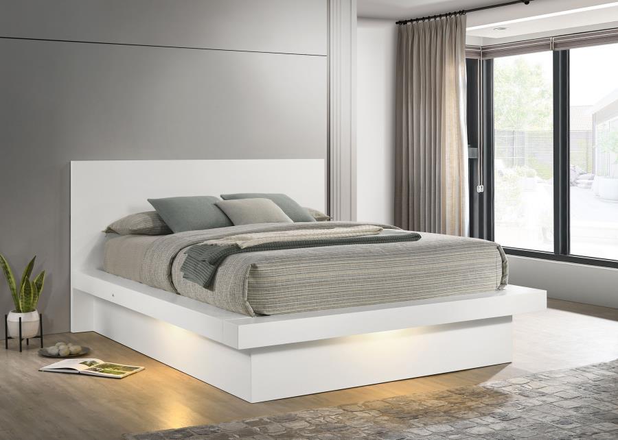 Jessica - Wood LED Panel Bed by CoasterEssence | Bel Furniture