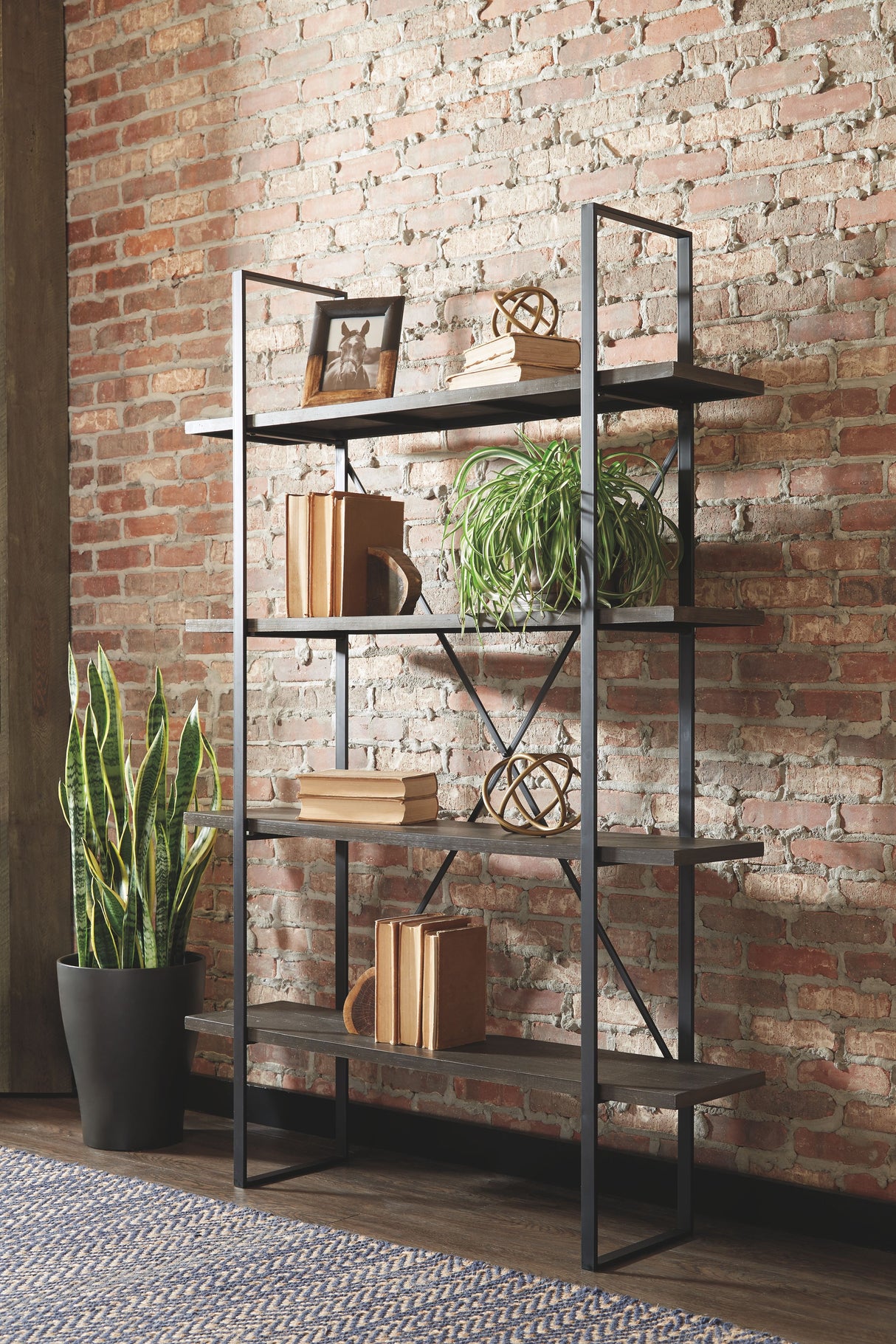 Gilesgrove - Black / Gray - Bookcase by Signature Design by Ashley® | Bel Furniture