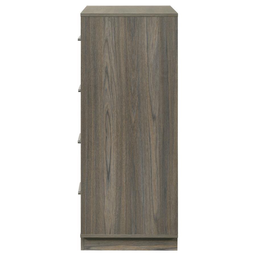 Fenwick - 4-Drawer Chest Of Drawers - Gray Oak by Coaster Fine Furniture | Bel Furniture