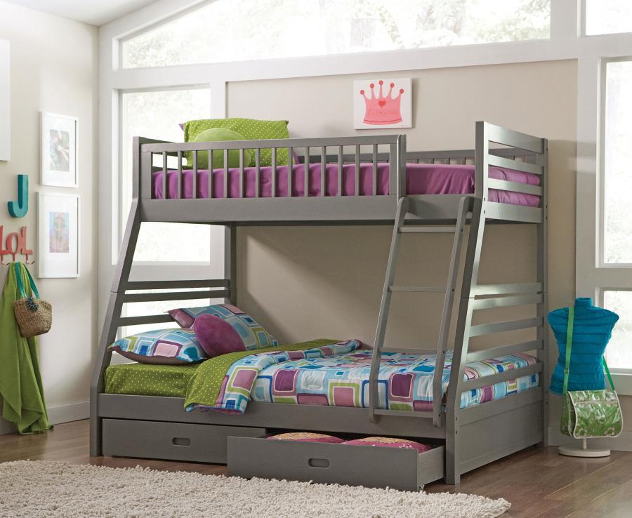 Ashton - 2-Drawer Wood Bunk Bed by CoasterEssence | Bel Furniture