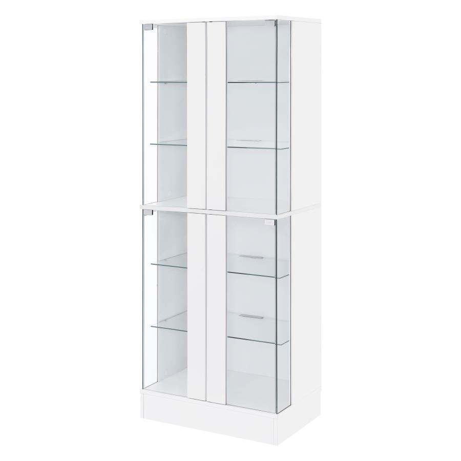 Cabra - 4-door LED Curio Display Cabinet by Coaster Fine Furniture | Bel Furniture