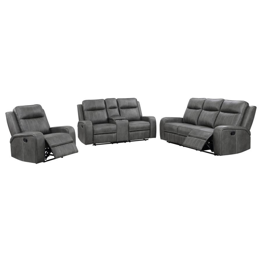 Raelynn - Upholstered Reclining Sofa Set by Coaster Fine Furniture | Bel Furniture