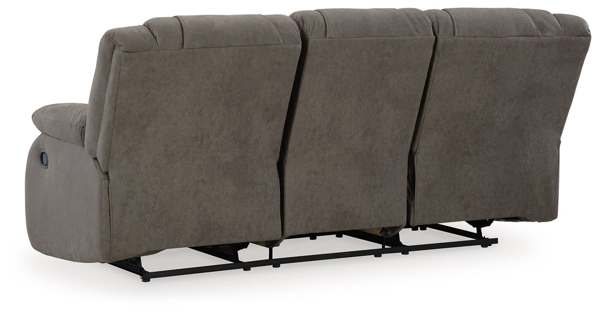 First Base - Gunmetal - Reclining Sofa by Signature Design by Ashley® | Bel Furniture