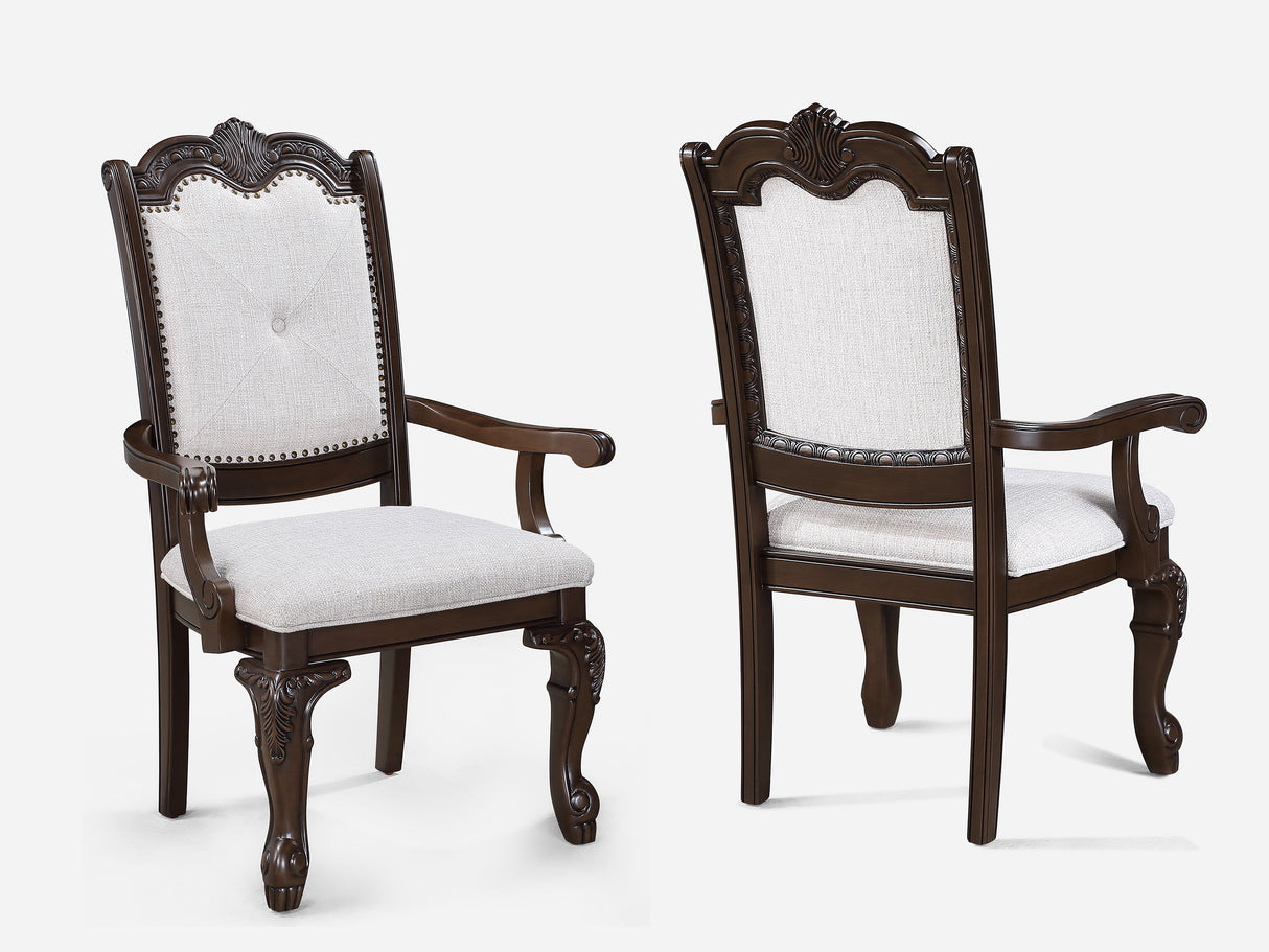 Kiera - Arm Chair (Set of 2) - Cherry Brown by Crown Mark | Bel Furniture